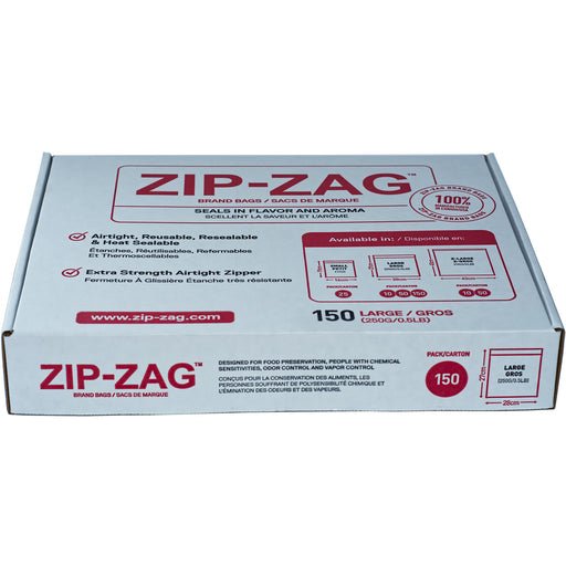 Zip Zag Bag XL Smell Proof Reusable Bag - 2 lbs (10 pack)